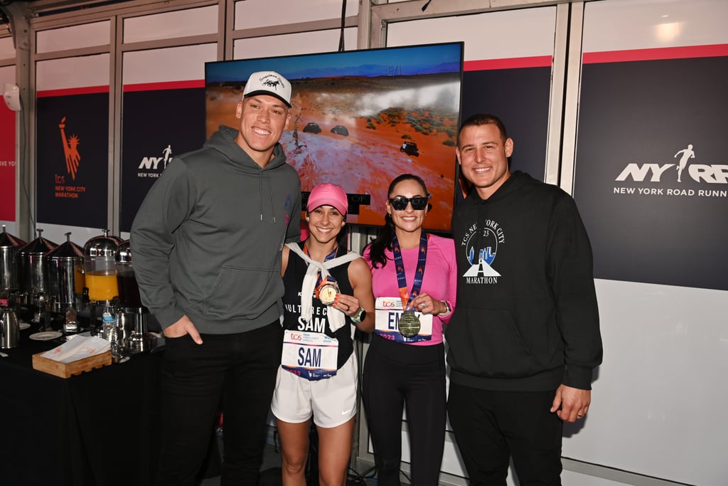 Aaron Judge Cheers On Samantha Bracksieck at NYC Marathon