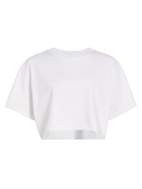 J Lo's Ultracropped White T-Shirt in Tattoo Selfie | POPSUGAR Fashion