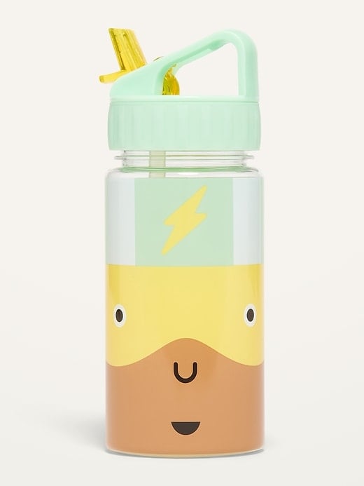Old Navy Hip Superhero Tritan Water Bottle and Straw for Kids