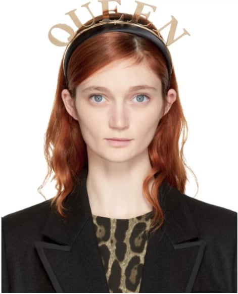 Dolce & Gabbana Gold and Black Queen Headband