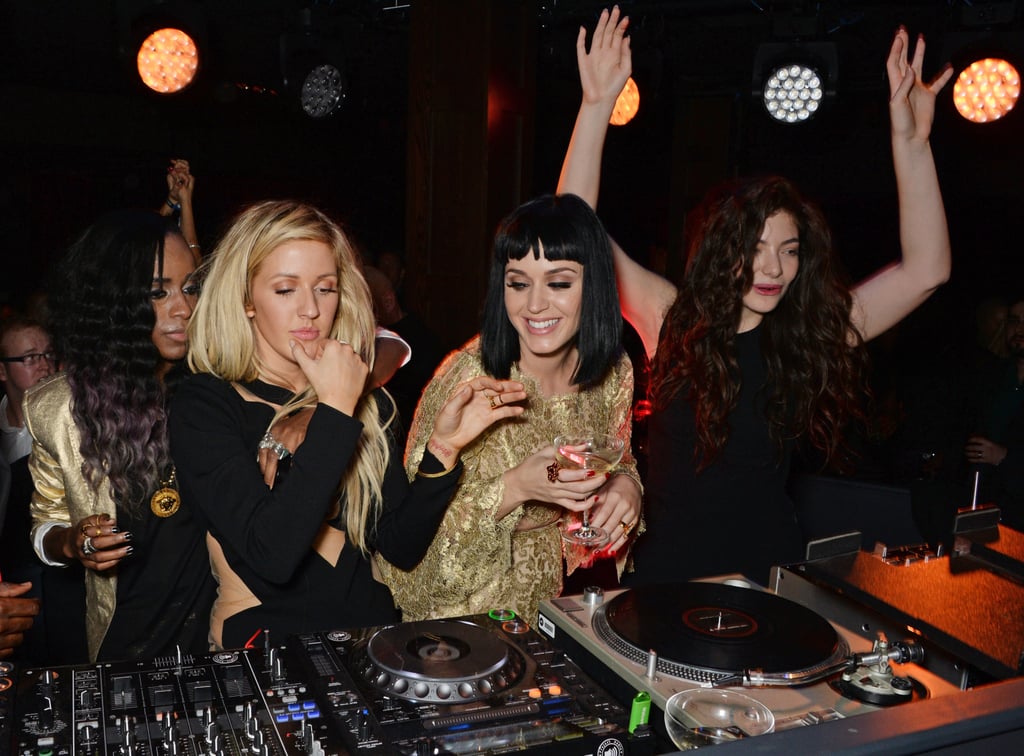 Ellie Goulding, Katy Perry, and Lorde DJed together at a BAFTAs afterparty.