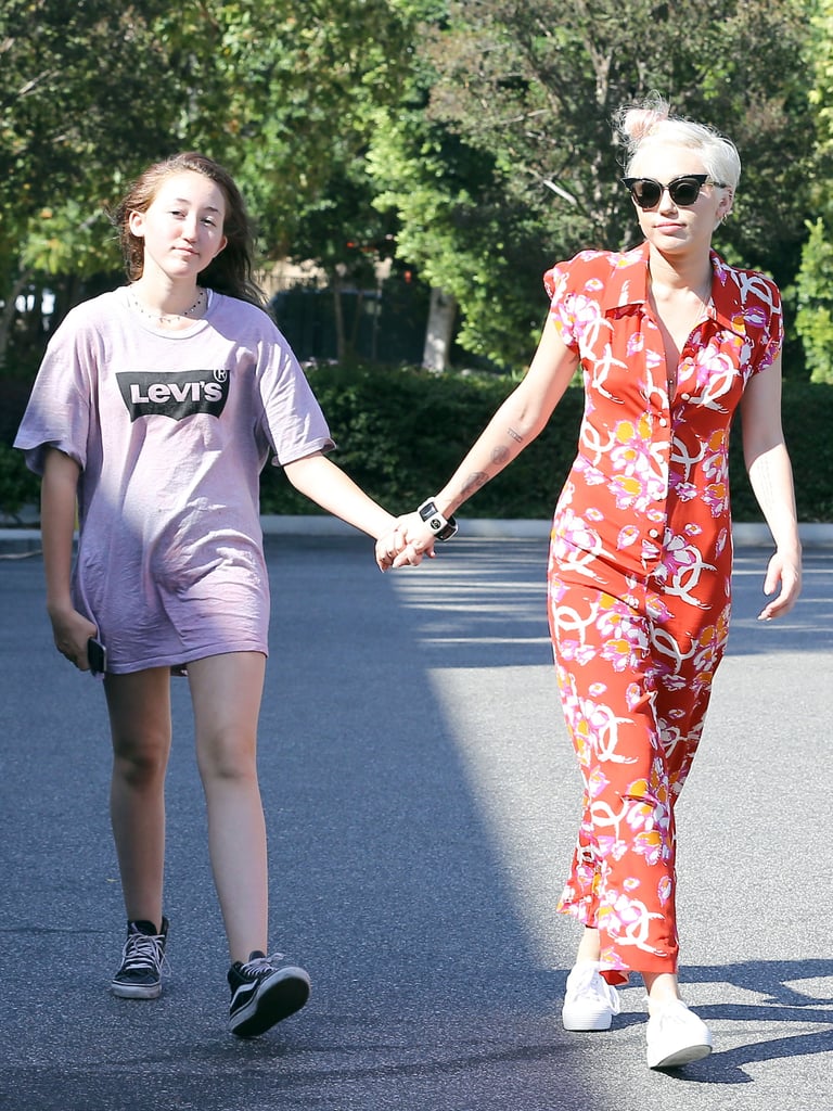 Miley Cyrus and her sister Noah Cyrus shopped in LA on Sunday.