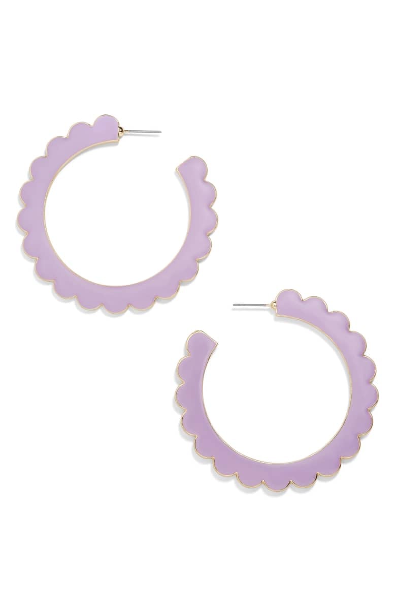 BaubleBar Desideria Scallop Hoop Earrings