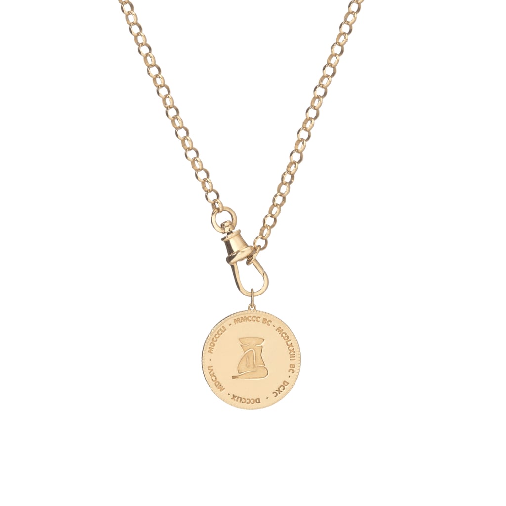 Aurate New York Femme Gold Pendant Coin Necklace