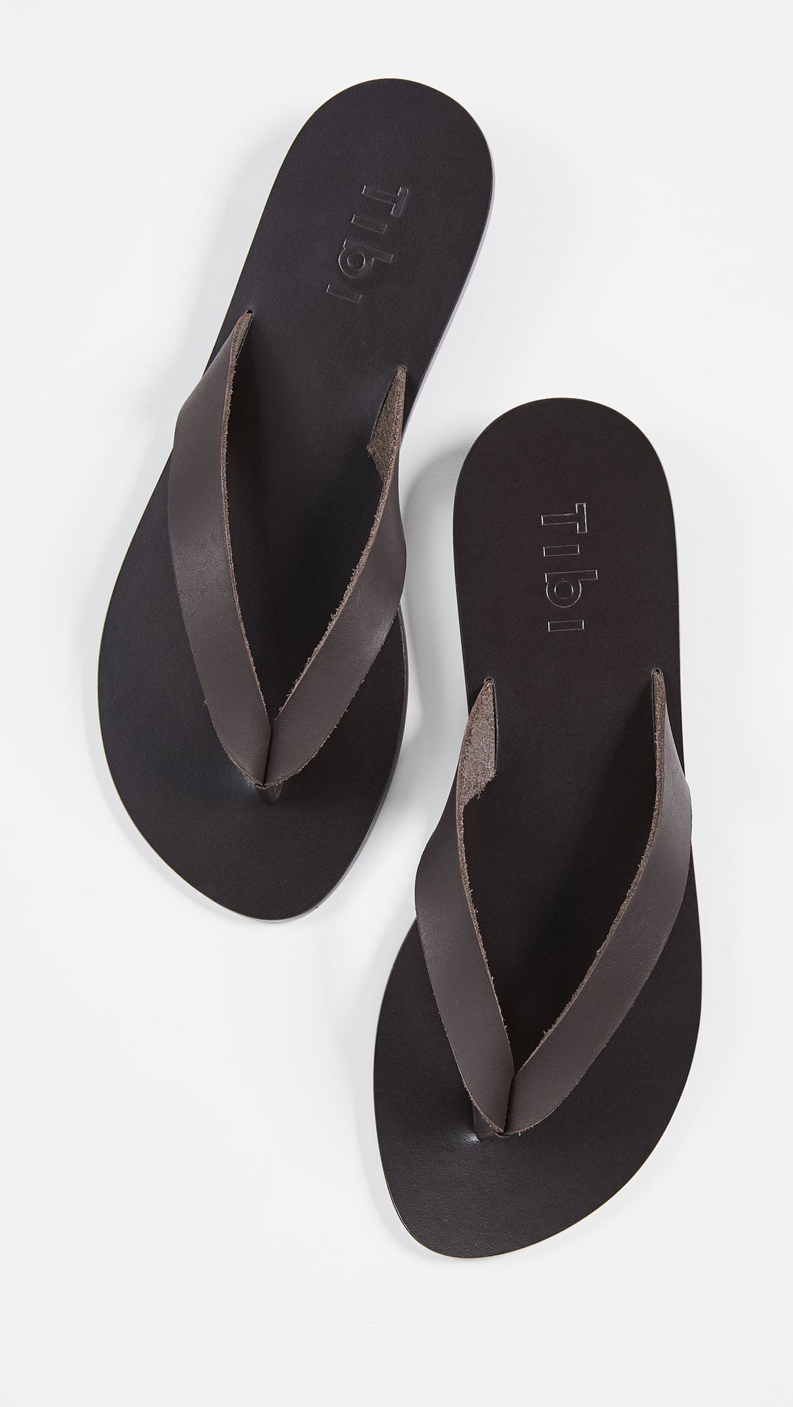 Tibi leather flip flops clearance