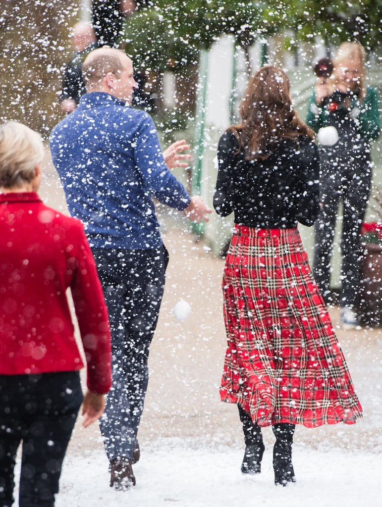 Kate Middleton and Prince William Snowball Fight 2018
