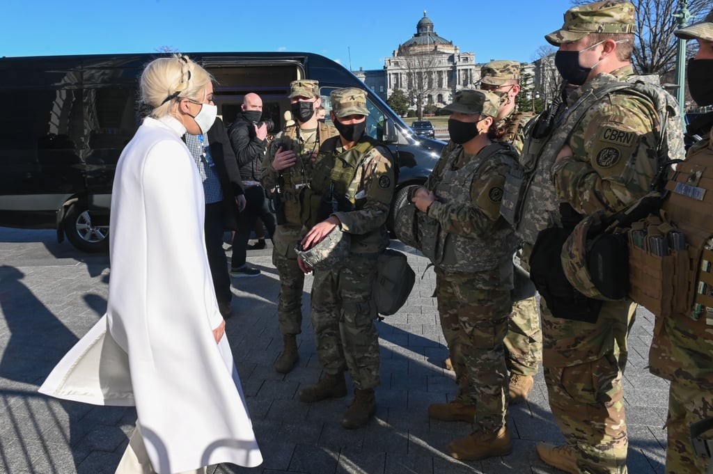 The Meaning of Lady Gaga's White Cape Coat at Capitol Hill