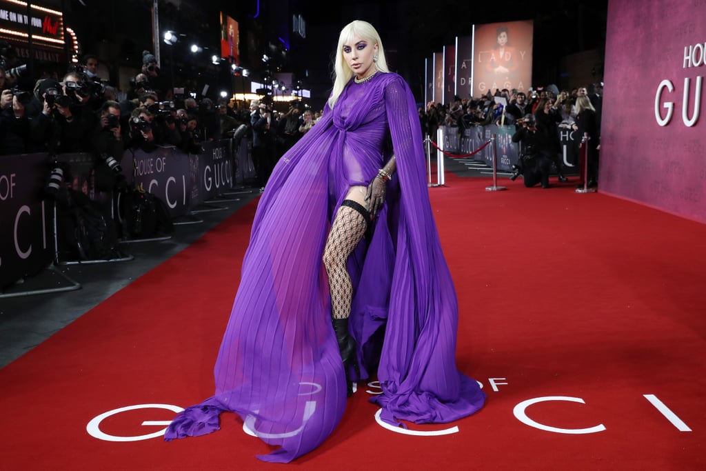 Lady Gaga's Purple Gown at the House of Gucci UK Premiere