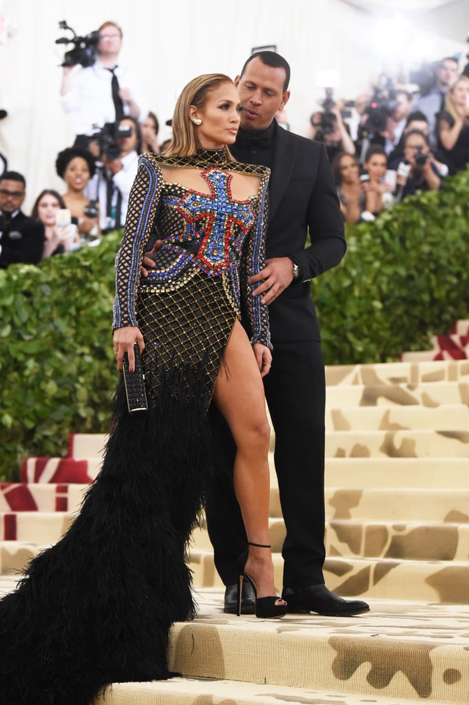 Jennifer Lopez and Alex Rodriguez at the Met Gala 2018