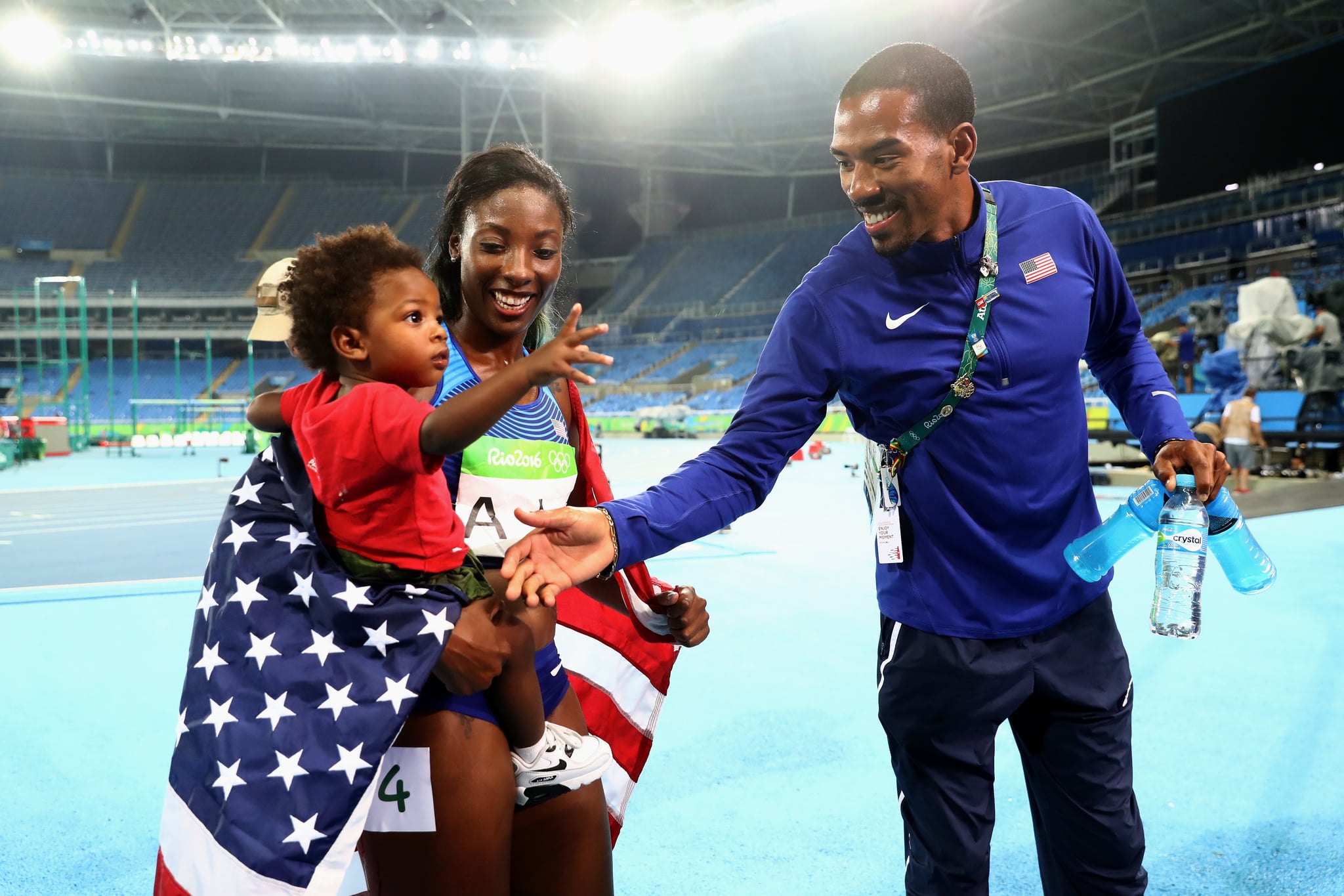 Celebrity Entertainment Nia Ali Takes Her Victory Lap At The Olympics With Her Adorable Son Titus Popsugar Celebrity Photo 12