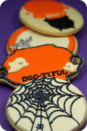 Glitter and Glam Halloween Cookies