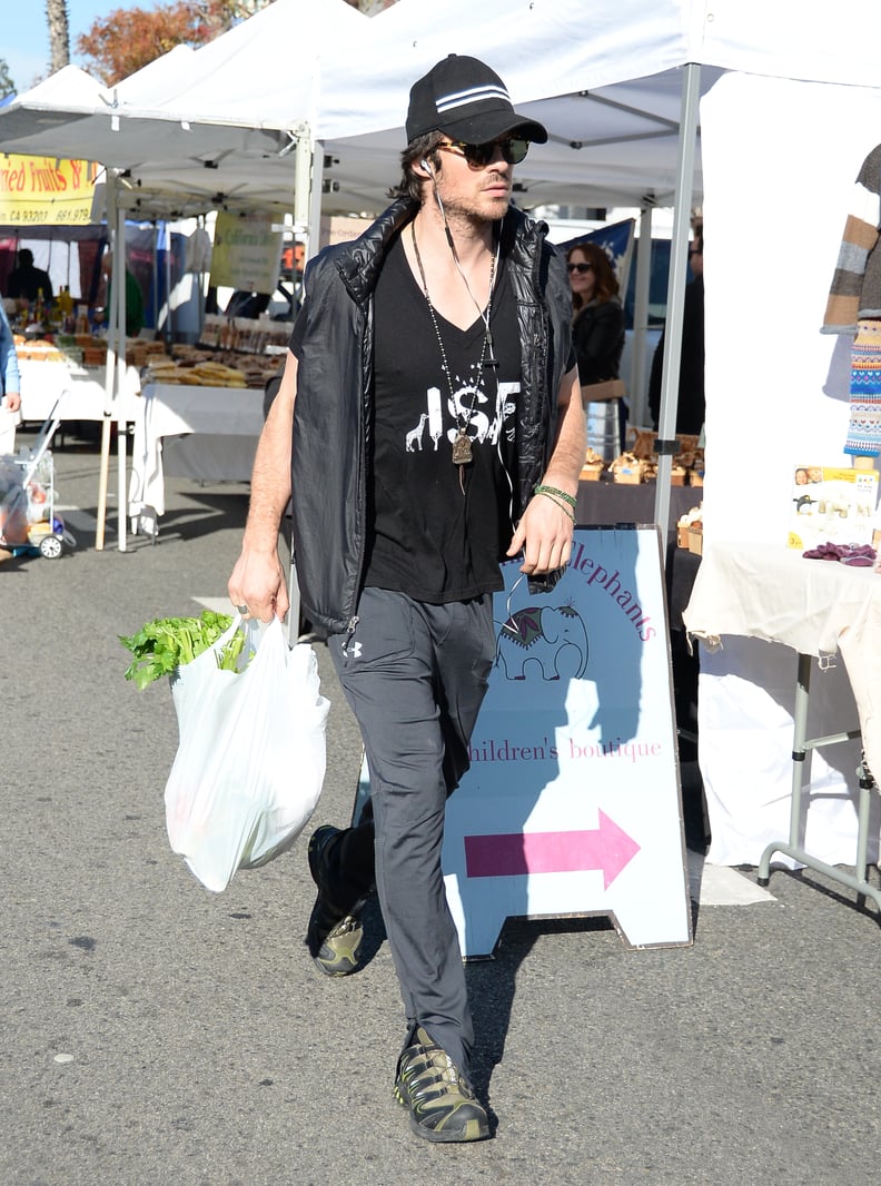 When Ian Somerhalder Picked Up Some Groceries at the Farmers Market