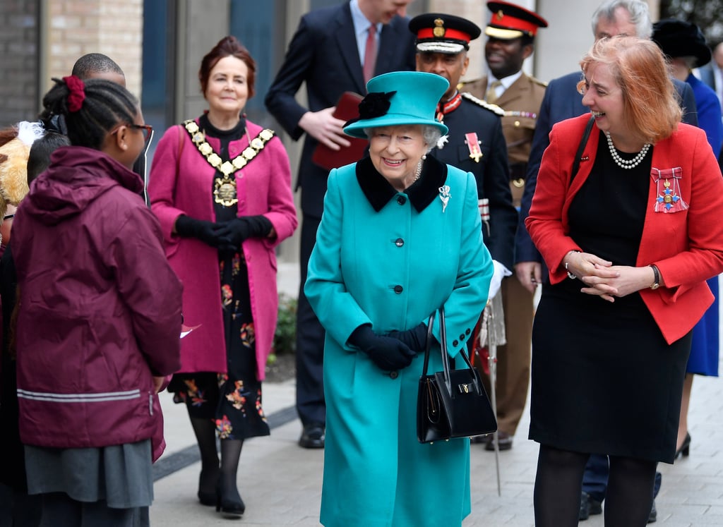 Queen Elizabeth II at Coram Charity in London December 2018