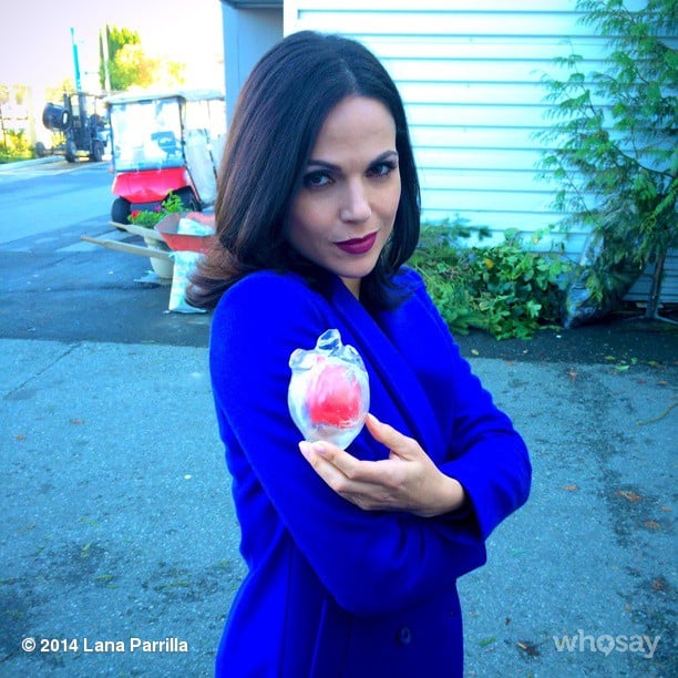 Once Upon a Time's Lana Parrilla played with a glass heart.
Source: Instagram user lparrilla
