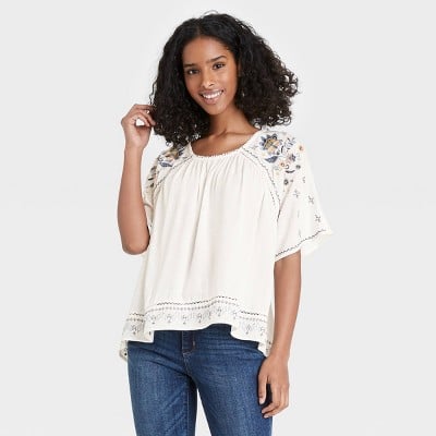 Knox Rose Women's Floral Print Scoop Neck Short Sleeve Top, 23 Pretty  Target Tops We're Springing For This Season — All For Under $30