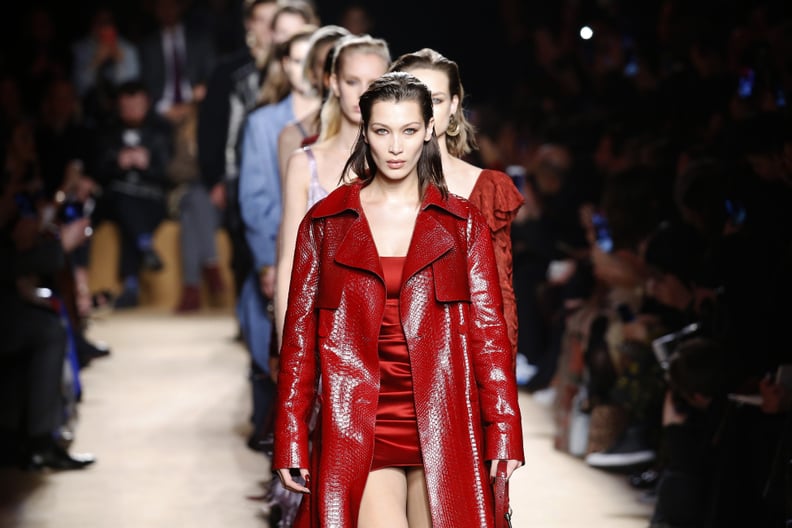 Bella Hadid Walking the Roberto Cavalli Show During Milan Fashion Week Fall/Winter 2018/19