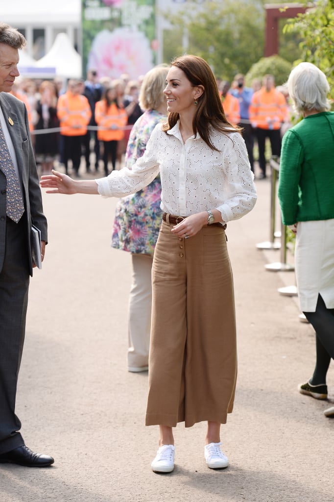 Kate Middleton Wears Wide-Leg Pants at Chelsea Flower Show