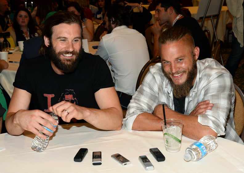 He looks adorable while joking with his onscreen brother, Clive Standen.