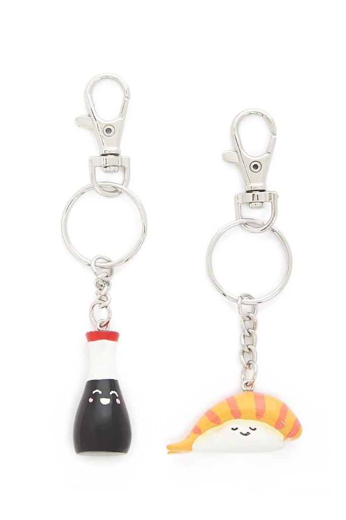 Soy Sauce & Sushi Keychain Set