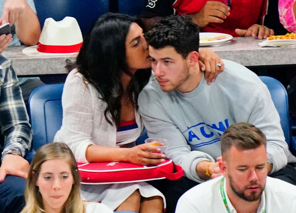 Priyanka Chopra White Dress With Nick Jonas at US Open