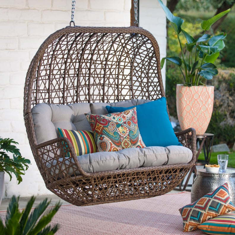 Belham Living Rayna All Weather Wicker Loveseat Porch Swing