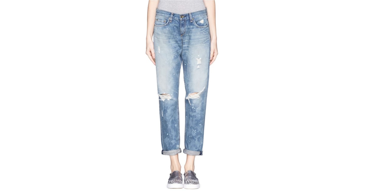 Rag & Bone/Jean Boyfriend splotched distressed jeans ($290) | Amal ...