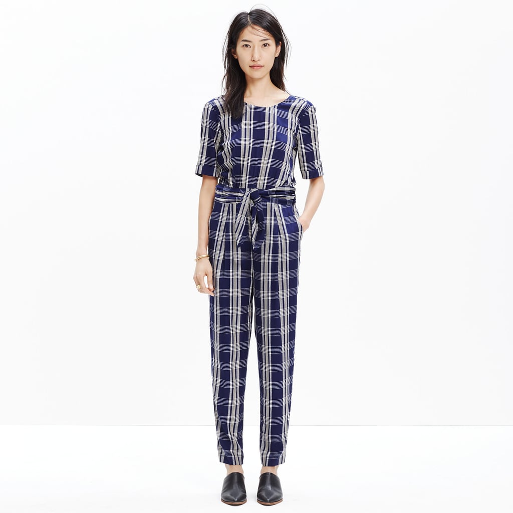 Madewell Mott Tie-Waist Jumpsuit in Inkcheck ($148)