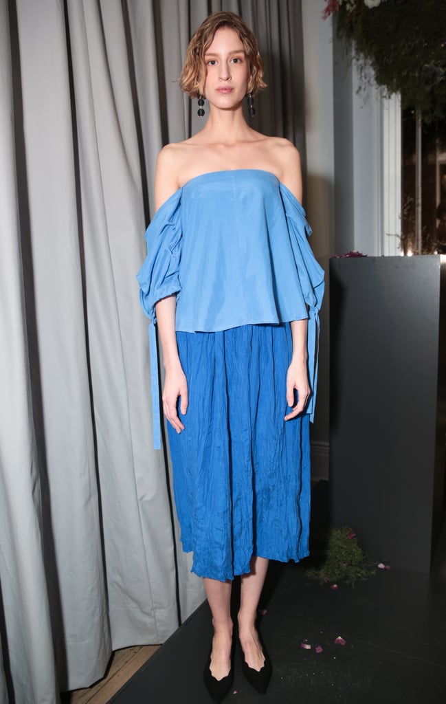 Club Monaco Bauble Solid Earring ($50) and Edni Flats ($249)
