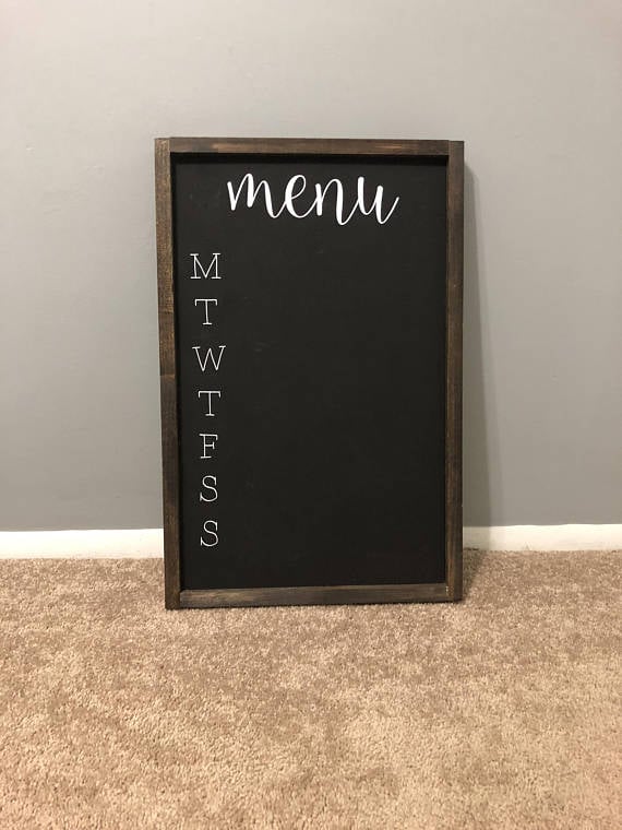 Chalkboard Menu