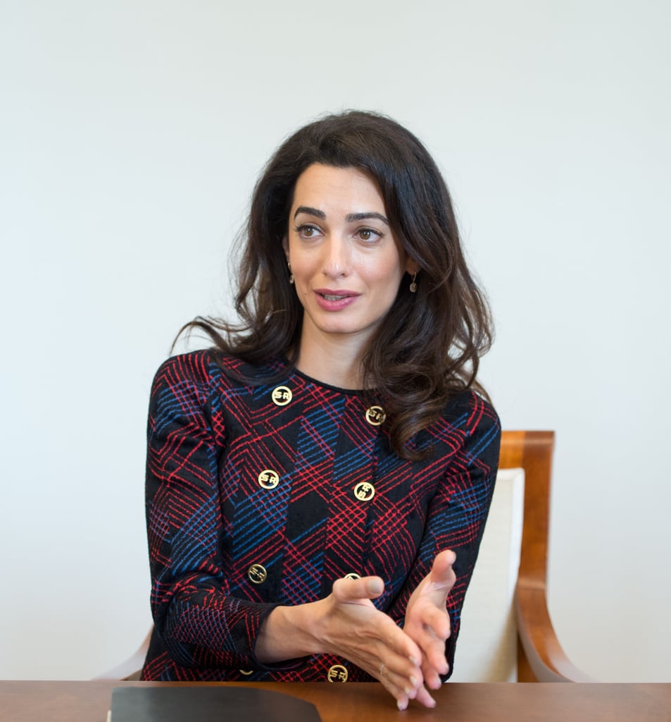 Amal Clooney Sonia Rykiel Plaid Suit September 2016