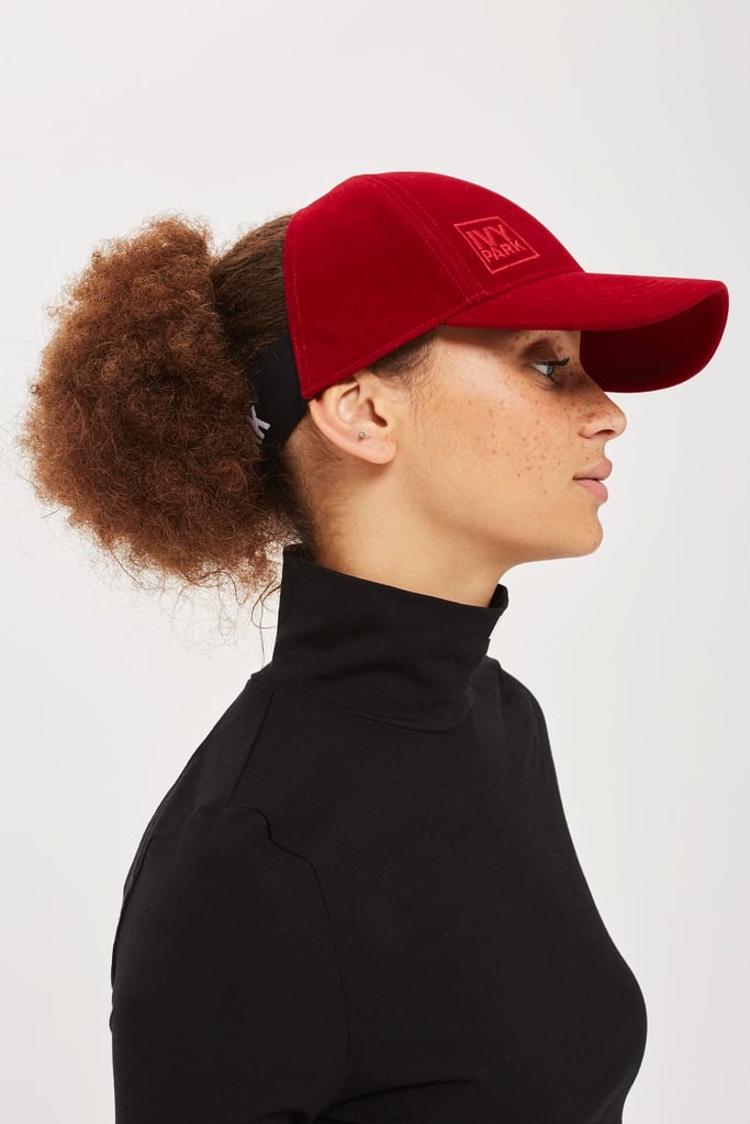 Ivy Park Velvet Backless Cap