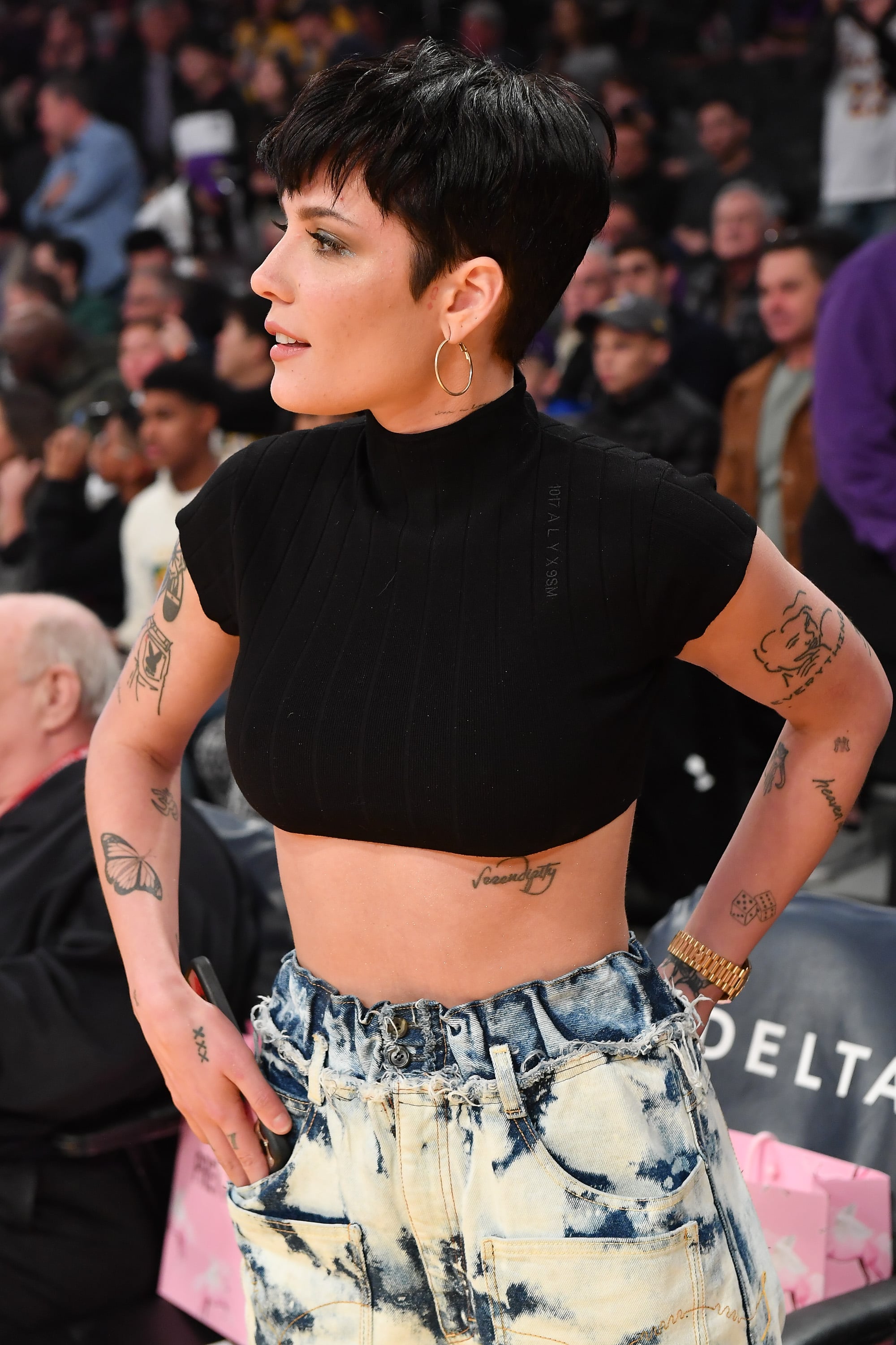 Halsey Marilyn Manson Tattoo is Huge and Hard to Miss  StyleCaster