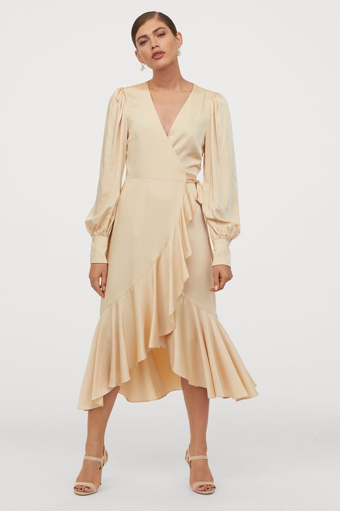 H&M Satin Wrap-front Dress | What to Wear to a Graduation: Outfits For ...