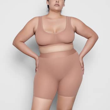 Skims Summer Mesh Short - Clay  Kim Kardashian Did a Steamy Photo