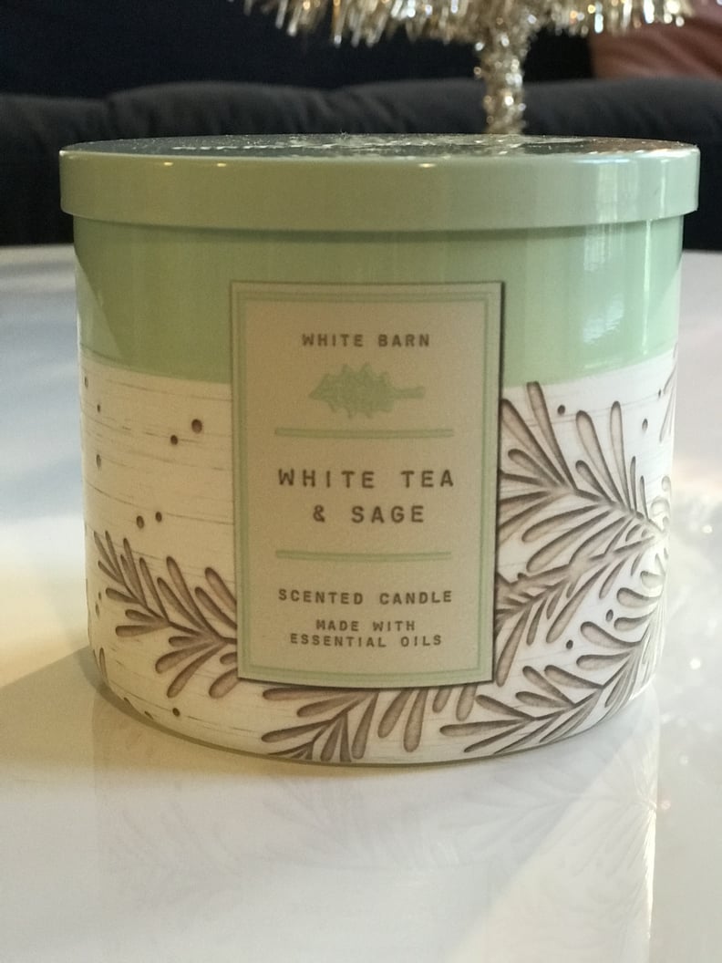 浴和身体白茶和鼠尾草Single-Wick蜡烛