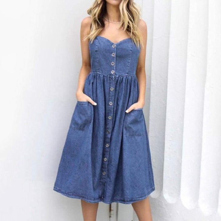 Button-Down Midi Denim Dress | Best Dresses Under $25 ...