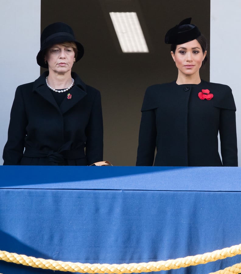 Meghan's All-Black Ensemble For Remembrance Day Service