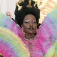 传闻岩石Lupita Nyong Drag-Inspired化妆和有意义的Afro-Pick皇冠联欢晚会