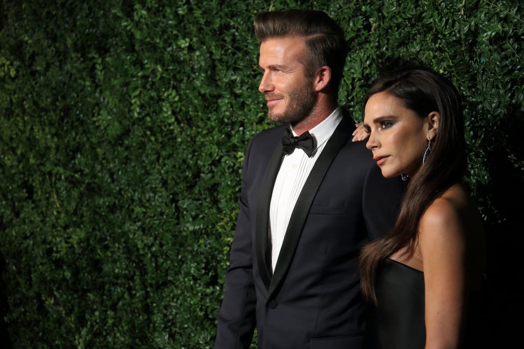 David and Victoria Beckham at Theatre Awards in London