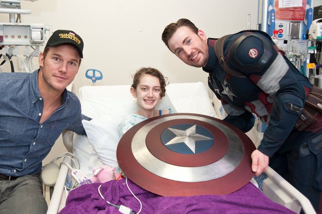 Chris Pratt and Chris Evans at Seattle Children's Hospital