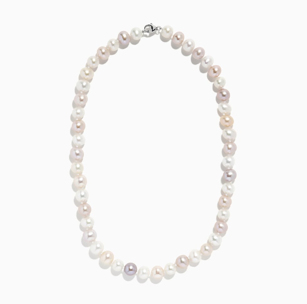 Effy 925 Sterling Silver Freshwater Multicolor Pearl Necklace