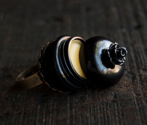 Solid Perfume Locket Ring
