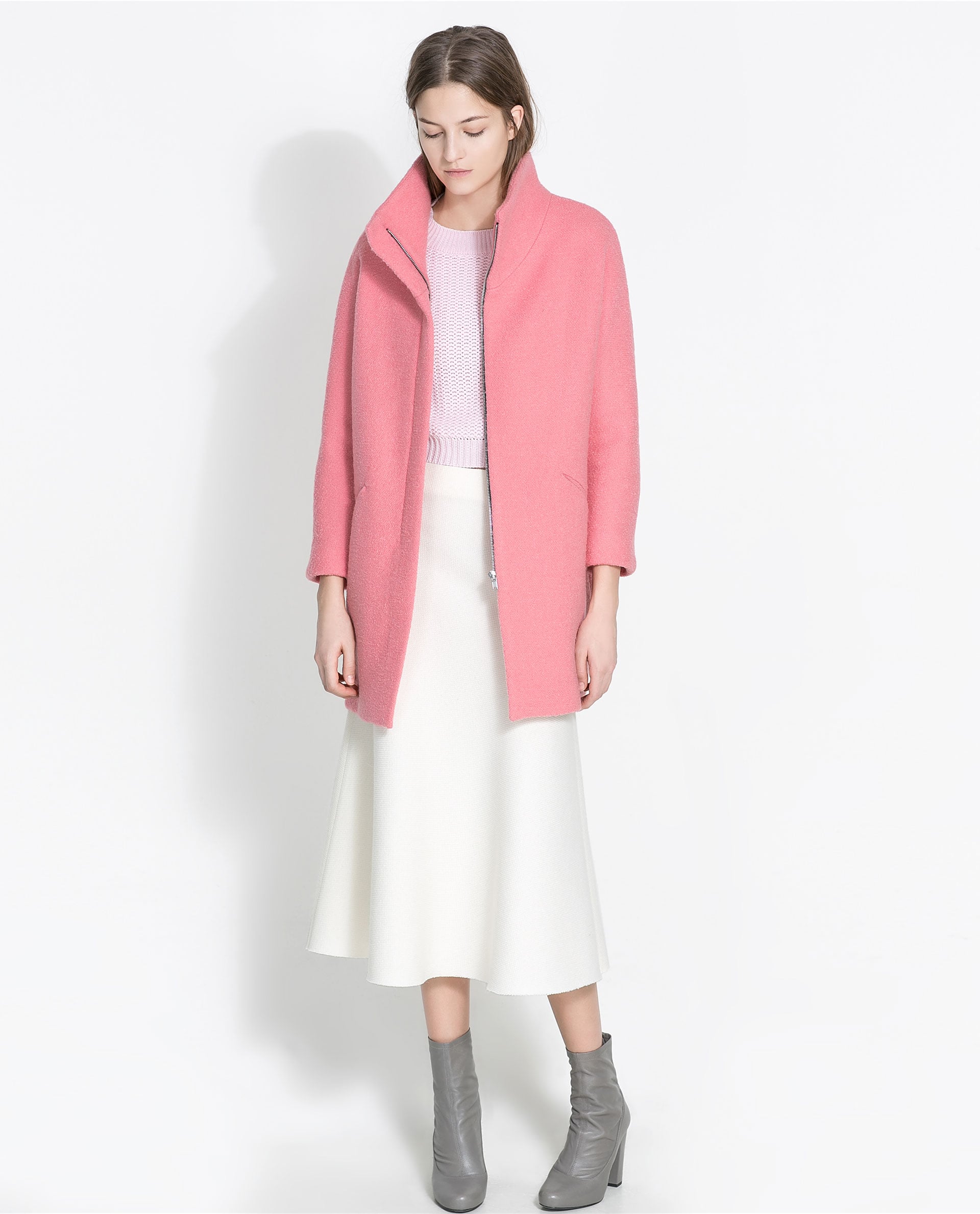 zara boucle coat