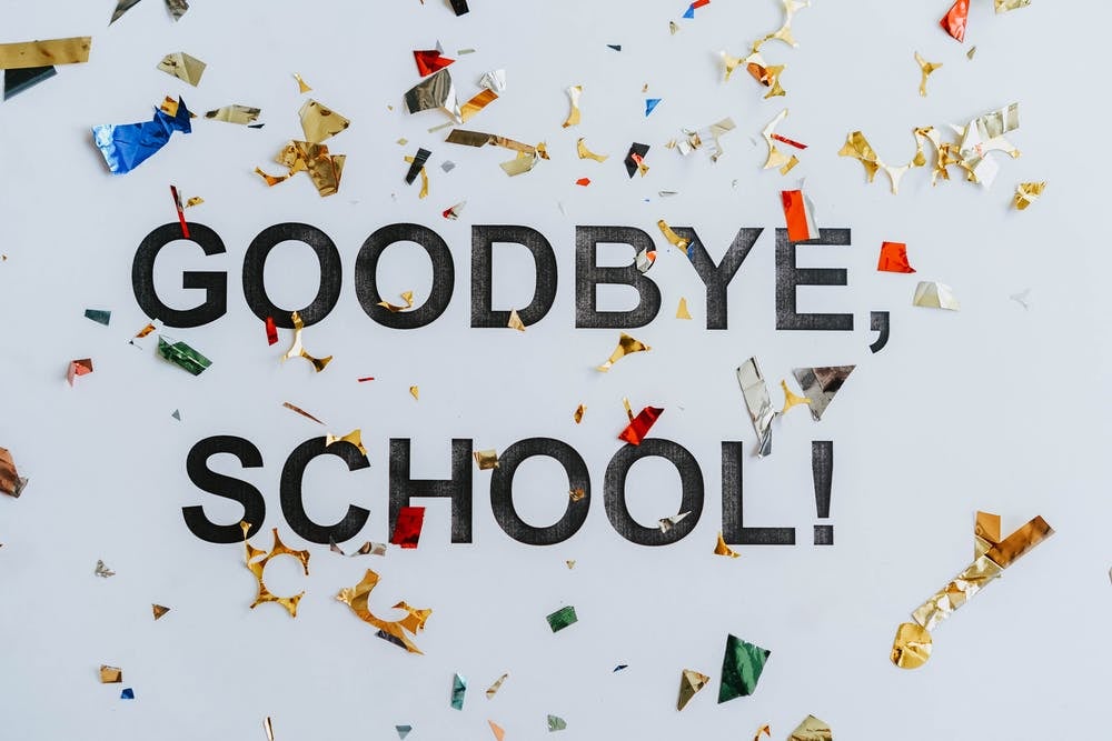 Goodbye School Zoom Background