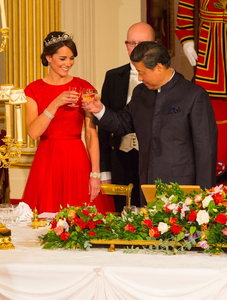 Kate Middleton and Prince William at State Banquet Oct. 2015