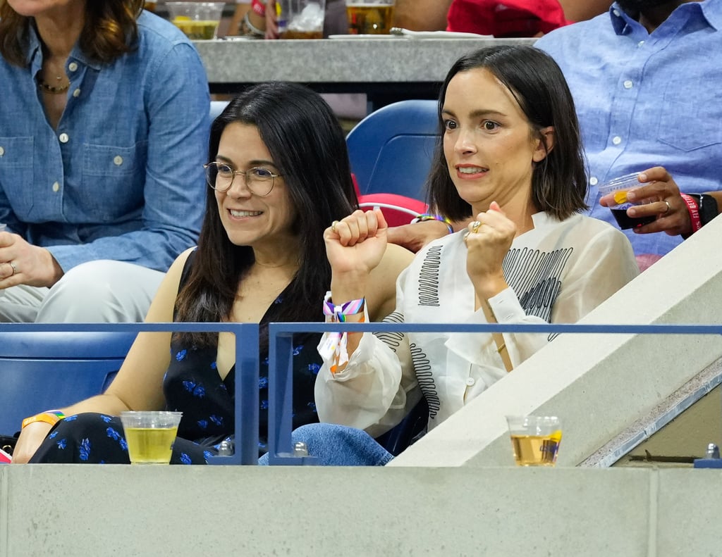 Abbi Jacobson and Jodi Balfour at the US Open on Aug. 31.