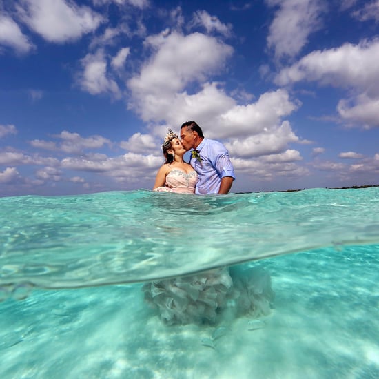 Wedding on a Sandbar in Caribbean Sea
