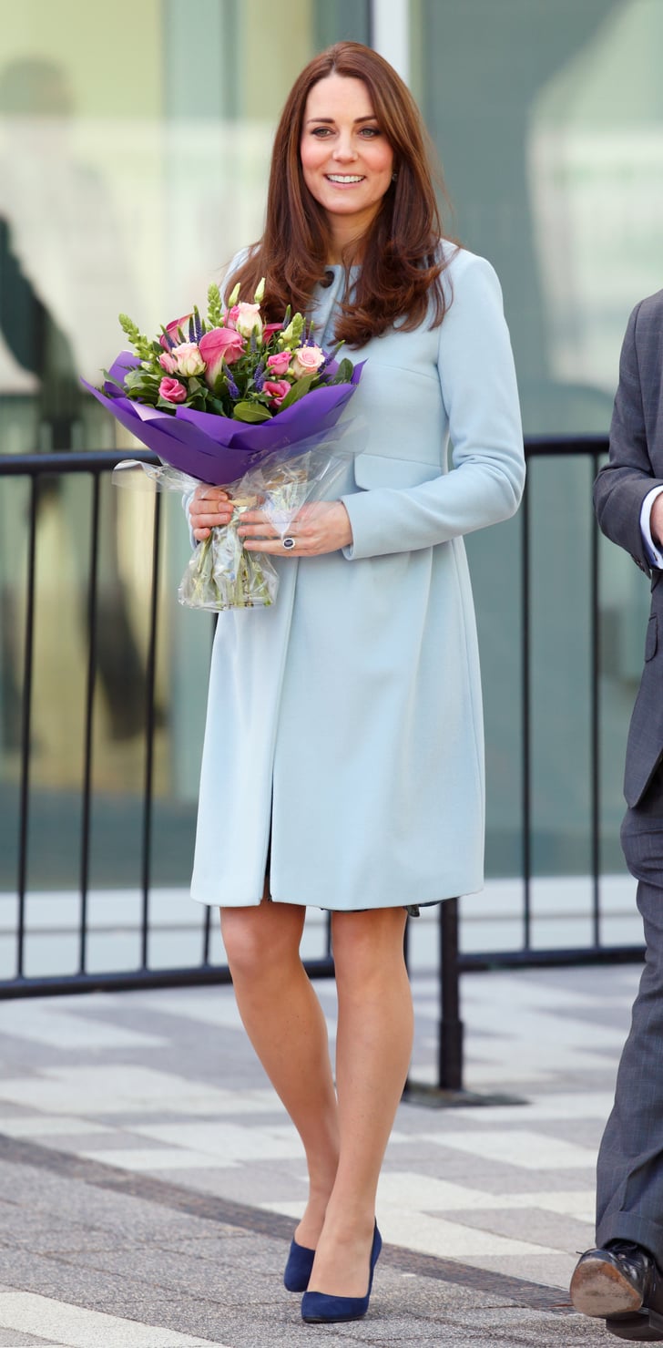 Ground a Pastel Coat With Darker Suede Pumps | Kate Middleton Wearing ...