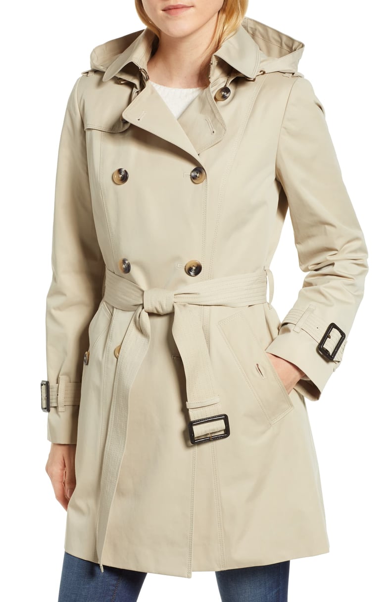 London Fog Trench Coat with Detachable Liner & Hood