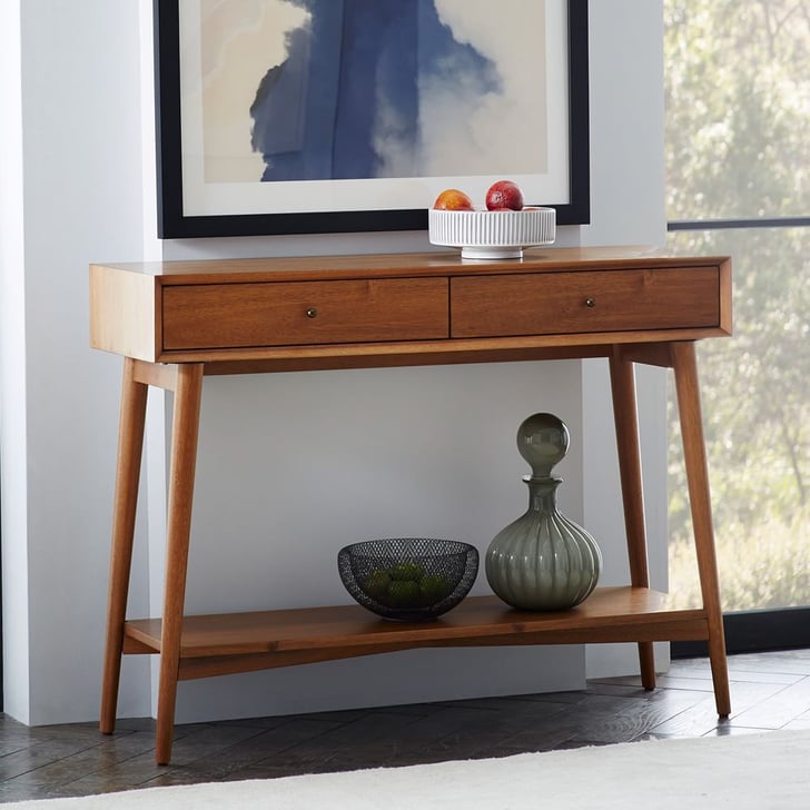 West elm mid century console online